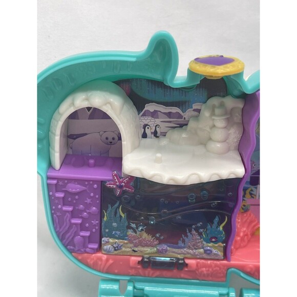 Polly pocket 2021 Otter Aquarium compact Fuzzy Pink Belly - Picture 5 of 16